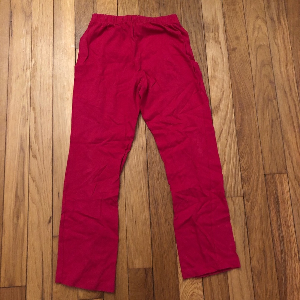 Red pants for girls.